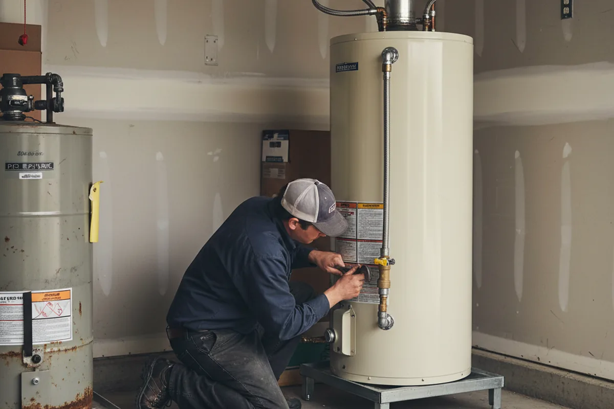 Water heater and shutoff valve replacement in Paloma